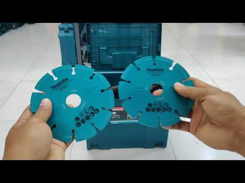 Makita SG1251J Kanalų freza 1400 W 125 mm gylis 0-30 mm plotis 6-30 mm 10000 min-1kompl. 2 diskai A-80438, MAKPACK video
