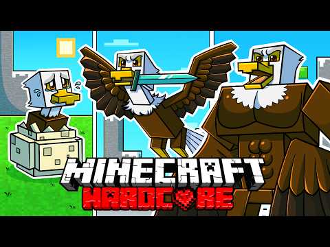 I Survived 100 DAYS as a BALD EAGLE in HARDCORE Minecraft!