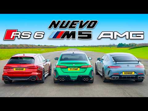Nuevo BMW M5 vs RS6 Perf vs AMG GT 63: ARRANCONES