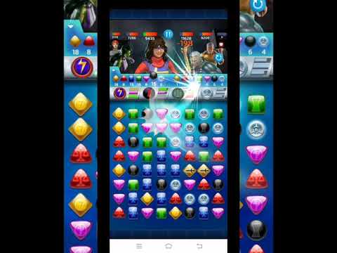 Marvel Puzzle Quest - Kamala Kahn, She Hulk & Black Widow vs Sam Wilson, Wolverine & Cable
