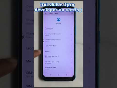 How to  itel vision 1pro developer option || itel 1pro developer option on ,/off  2024