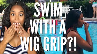 SWIMMING IN A WIG?! NO GLUE, NO TAPE, NO GEL😲 WIG GRIP EXPERIMENT| WINE N’ WIGS WEDNESDAY
