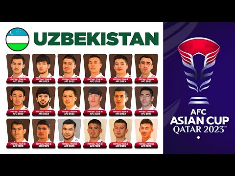 🇺🇿UZBEKISTAN NATIONAL FOOTBALL TEAM SQUAD for AFC ASIAN CUP QATAR 2024 || UZBEKISTAN TEAM PLAYERS ✅