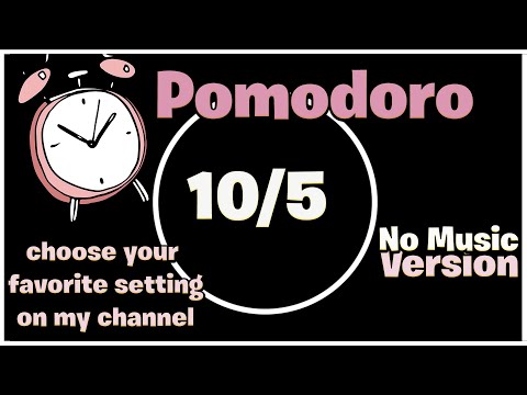 10 5 Pomodoro Technique Study Timer - No Music Version - 4 Hours