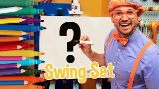 How To Draw A Swing Set + More | Draw with Blippi! | Kids Art Videos | Drawing Tutorial