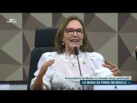 Senado lança versão em braile do Guia da Lei Maria da Penha