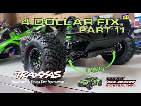 TRAXXAS MAXX SLASH 4 dollar fix for front and bottom out?