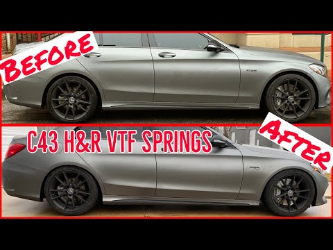 H&R VTF Springs Installed on my C43 AMG. I’m the worst, lol.