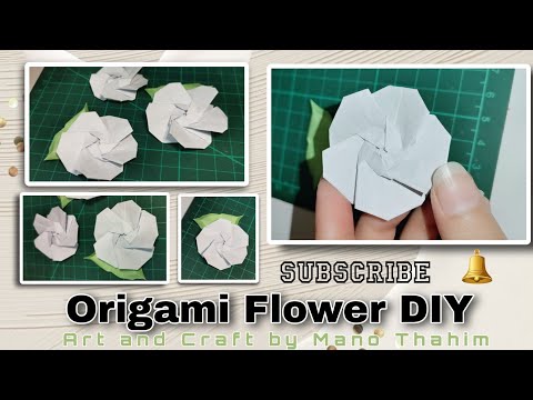Origami Flower 🌼 - Origami Tutorial | Easiest Origami Rose Ever | How to Fold | Paper Craft |No glue