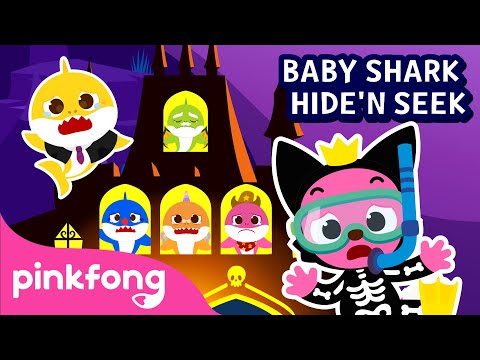 Halloween Hide'n Seek with Baby Shark Family | Halloween Songs | Pinkfong Songs for Children
