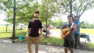 Mike Posner sings Sugar by Maroon 5 acoustic &quot; I Took A Pill In Ibiza &quot;