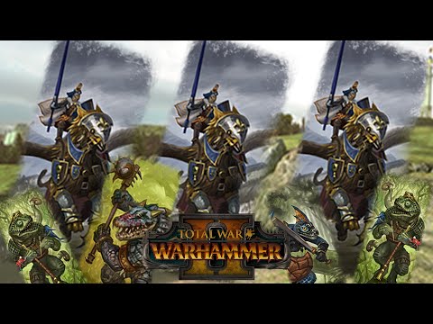 TRIPLE Hippogryph Knights - Bretonna vs Lizardmen // Total War: WARHAMMER II Multiplayer Battle