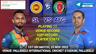 SL vs AFG Dream11 Team | SL vs AFG Dream11 Prediction | SL vs AFG Dream11 | Match 1