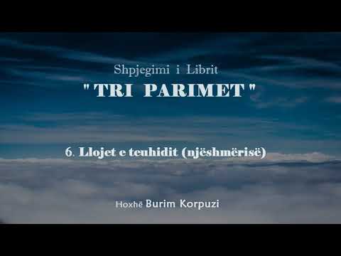 Libri _ TRI PARIMET _ - 06. Llojet e teuhidit (njëshmërisë) - Hoxhë Burim Karpuzi