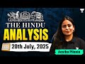 The Hindu Newspaper Analysis 20th July UPSC Current Affairs Today Aastha Pilania
