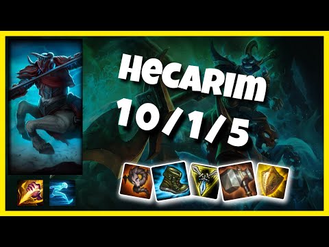 NA Challenger Hecarim JUNGLE (10/1/5) vs EKKO Gameplay Replay - Patch 10.20