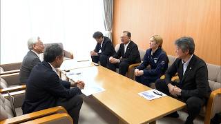 6月3日【びわ湖放送ニュース】バレーボール東レアローズ滋賀が大津市を表敬訪問