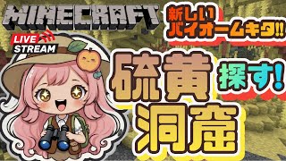 【マインクラフト】新バイオーム硫黄洞窟を探す！