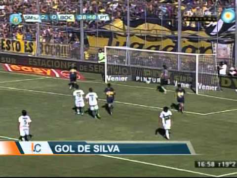 Gol de Santiago Silva. San Martín 2 Boca 1. Torneo Final 2013 (Infobae.com)