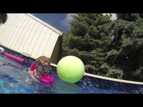 Swimming at Gilomen's new pool 4