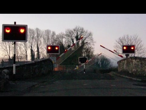 Railway Crossing - Blakestown, Kildare - IE 29000 and 22000 Class Trains