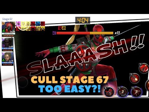 T3 Lady Deadpool Destroying Cull Stage 67 WBU (No Strikers/With Strikers) - Marvel Future Fight