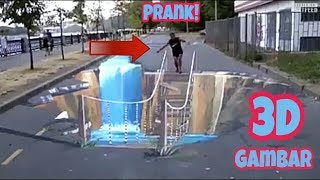 Prank! Kerjain Orang Dengan Gambar 3D Bikin Tertipu