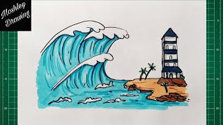How to Draw Tsunami Waves