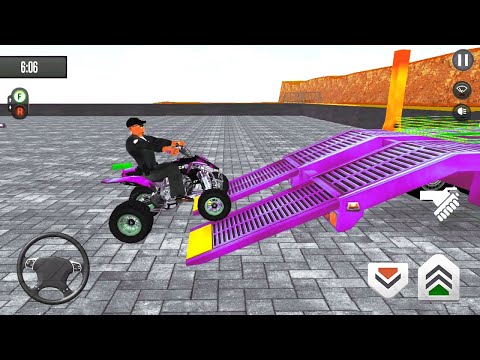 Police 4x4 Quad Bike Transportation Simulator  - Truck With ATV Cargo - Android Gameplay