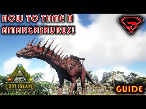 ARK LOST ISLAND BEST WAY TO TAME A AMARGASAURUS (THE BEST WAY TO TAME A ARMAGASAURUS)