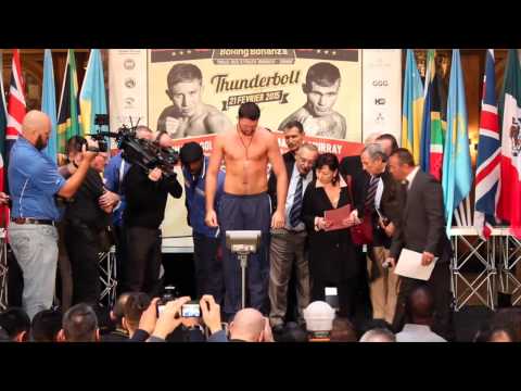 HUGHIE FURY v ANDRIY RUDENKO OFFICIAL WEIGH IN & FACE OFF FOOTAGE / MONTE CARLO, MONACO