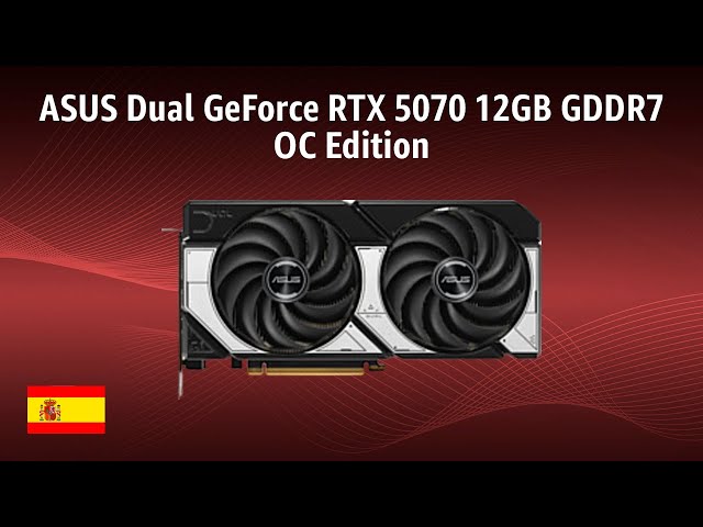 Vídeo relacionado con ASUS Dual GeForce RTX 5070 12 GB GDDR7 OC Edition - Tarjeta gráfica (PCIe 5.0, DLSS 4, HDMI 2.1b, DisplayPort 2.1b, diseño Compacto con Doble Ventilador, Ventilador Axial-Tech, tecnología 0dB)