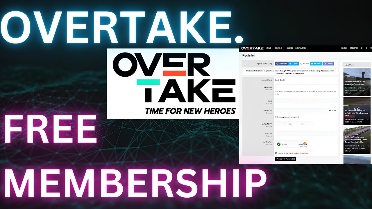 How to Sign Up for Overtake for Free.