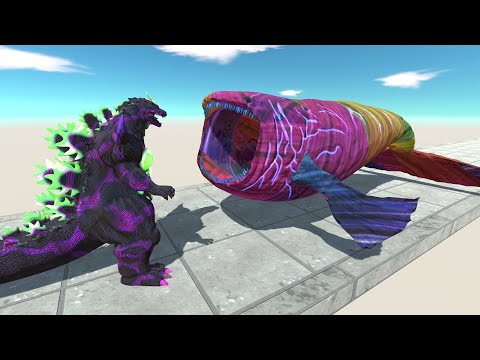 Monster Super Godzilla Lava Vs Team Monster Bloop Colors Death run-Animal Revolt Battle Simulator