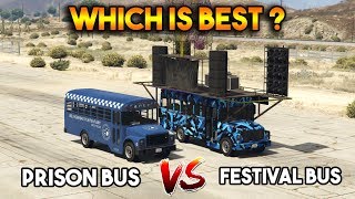 GTA 5 ONLINE : FESTIVAL BUS VS PRISON BUS (WHICH IS BEST BUS)