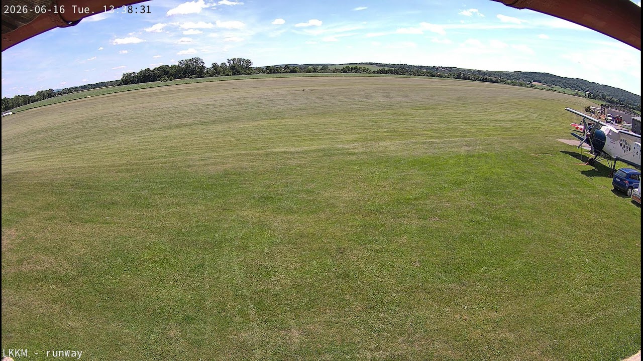 Live webcam view of Kroměříž Grass Airfield Runway