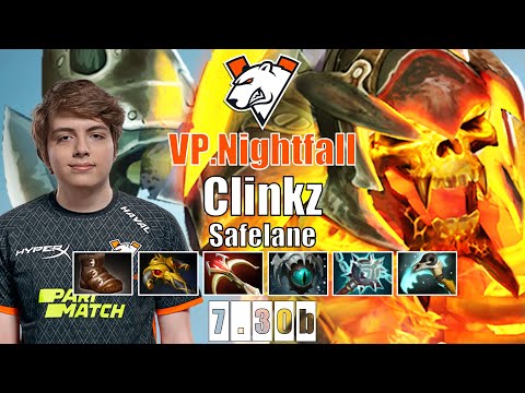 Clinkz Safelane | VP.Nightfall | SUPER HARD CARRY INSANE COMEBACK | 7.30b Gameplay Highlights