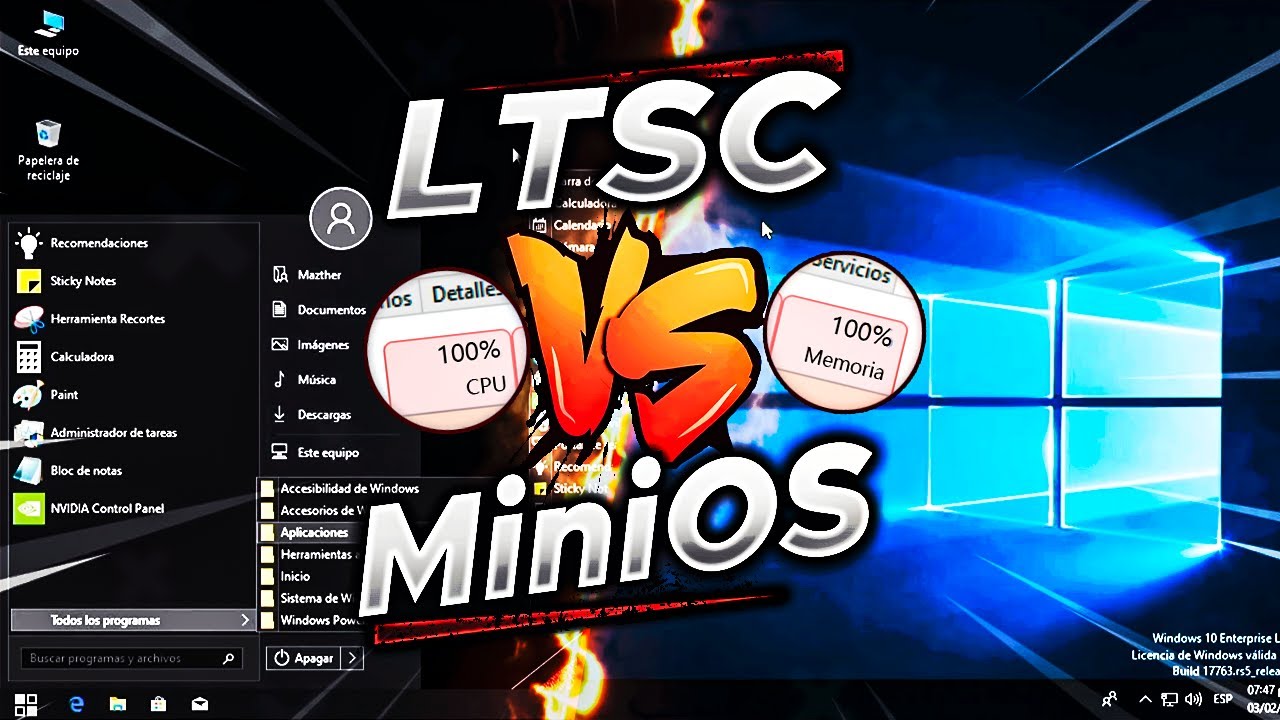 Windows 10 LTSC vs MiniOS 10 PRO /EL MEJOR Sistema Operativo / MAXIMO Rendimiento ⚡