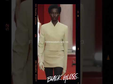 ANOK YAI @ FERRAGAMO S/S ‘23. #runway #catwalk #anokyai #highfashion #blackmodel #blackbeauty