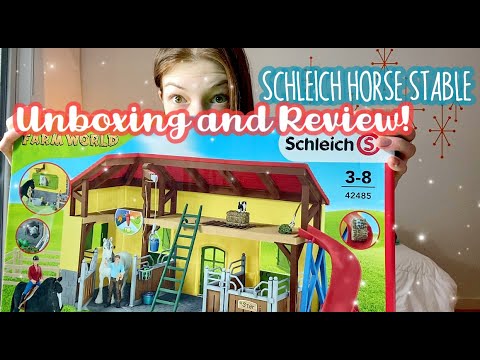 SCHLEICH HORSE STABLE UNBOXING AND REVIEW!