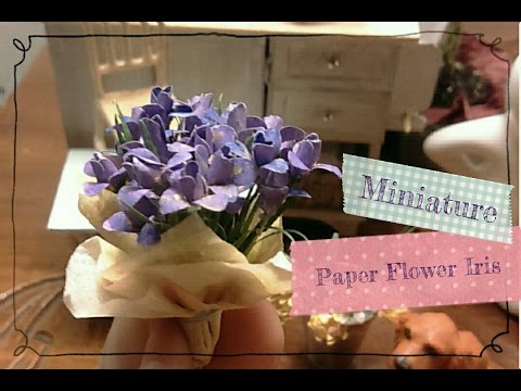 DIY Paper Flowers Tutorial using Paper Punch | Miniature Purple Iris | Easy Crafts