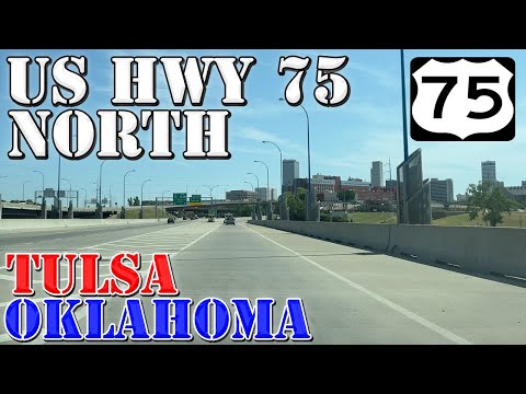 US 75 North - Tulsa - Oklahoma - 4K Highway Drive