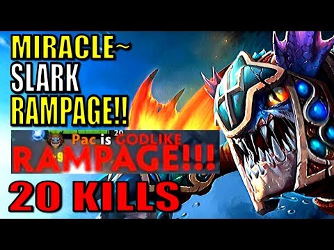 THIS IS HOW TO USE SLARK! RAMPAGE Gameplay By Miracle | DOTA 2 | 7.23
