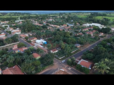 GOIAPORÁ DISTRITO DE AMORINÓPOLIS GOIÁS, PROJETO VISÃO AÉREA - VISTA GERAL DA CIDADE.