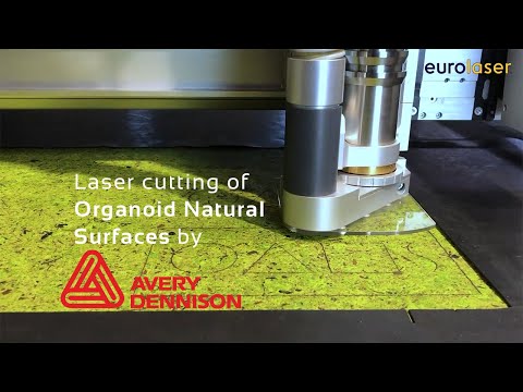 Laser cutting of Avery Dennison Organoid Natural Surfaces - Adhesive foils in laser test