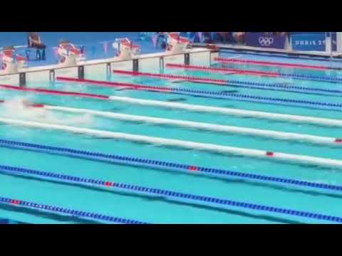 El nadador boliviano Estebán Nuñez Del Prado, hace una evaluación sobre la prueba de 200 metros.