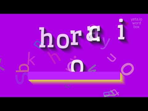 How to say "horacio"! (High Quality Voices)