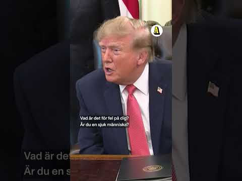 Trump tappar humöret efter frågan om golfbanan: ”Tyst med dig”