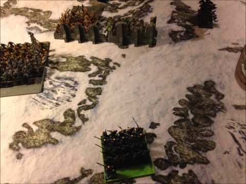 1500 pts Dark Elves vs Chaos Legions with Mark of Win Button