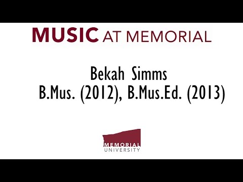 Bekah Simms, B.Mus. (2012), B.Mus. Ed. (2013)